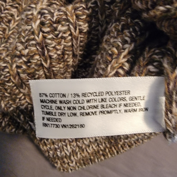 Goodfellow Shawl Collar Grandpa Button Cardigan Brown,Cream Evergreen Size XL - Picture 7 of 9